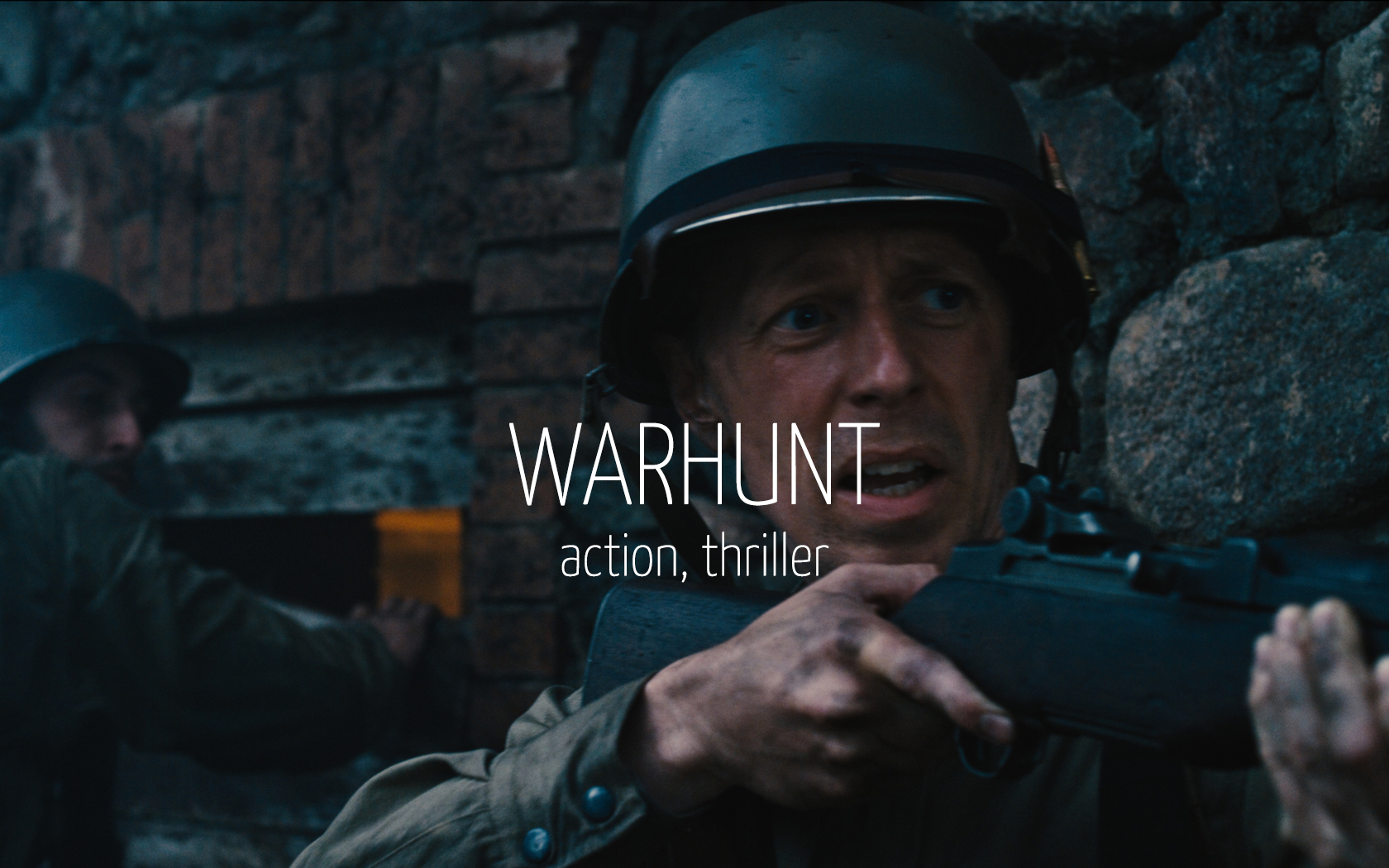 Scandinavian actor Fredrik Wagner as airborne soldier in thriller, horror, action film Warhunt