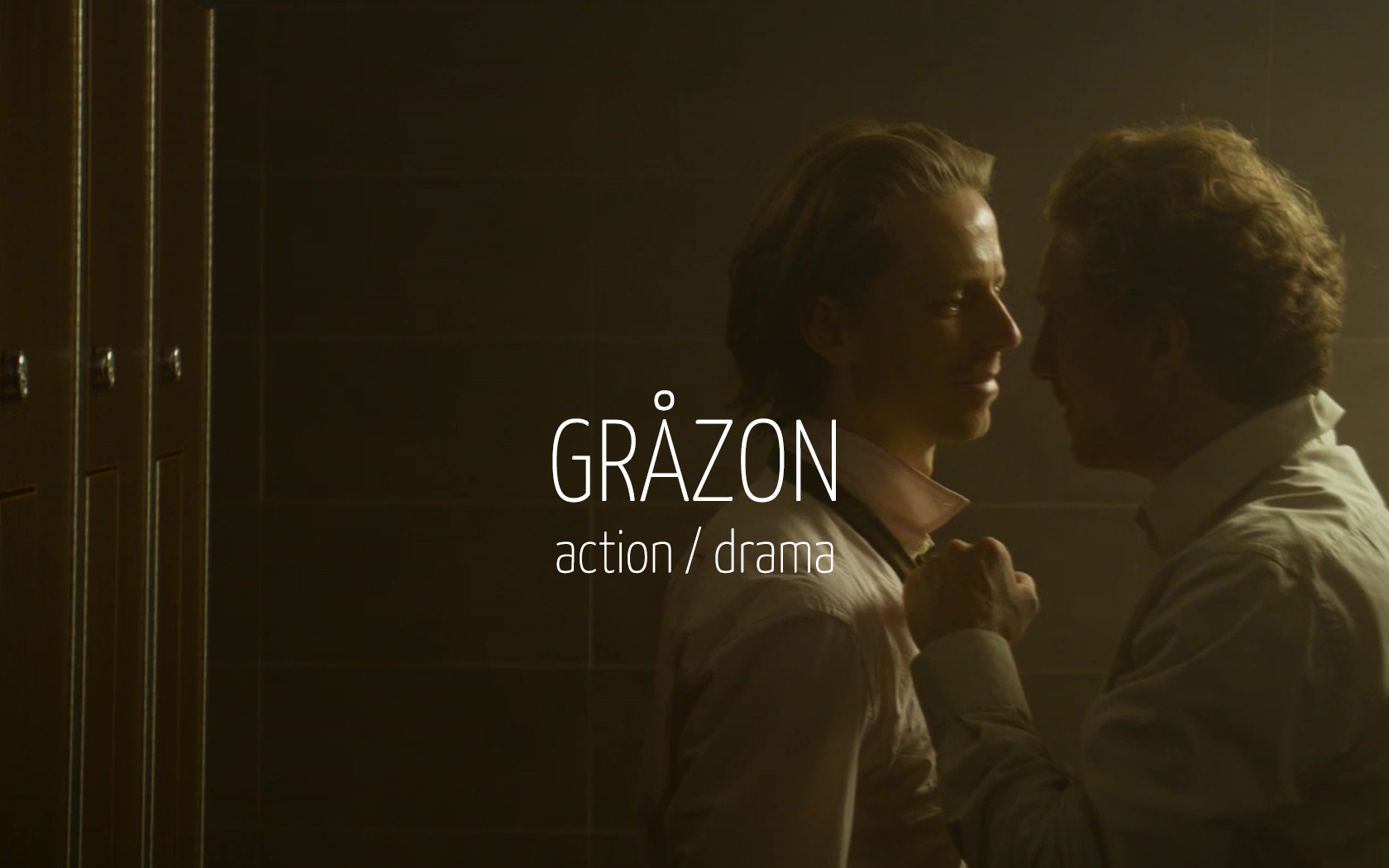 Scandinavian actor Fredrik Wagner as detective inspector in criminal drama film Gråzon