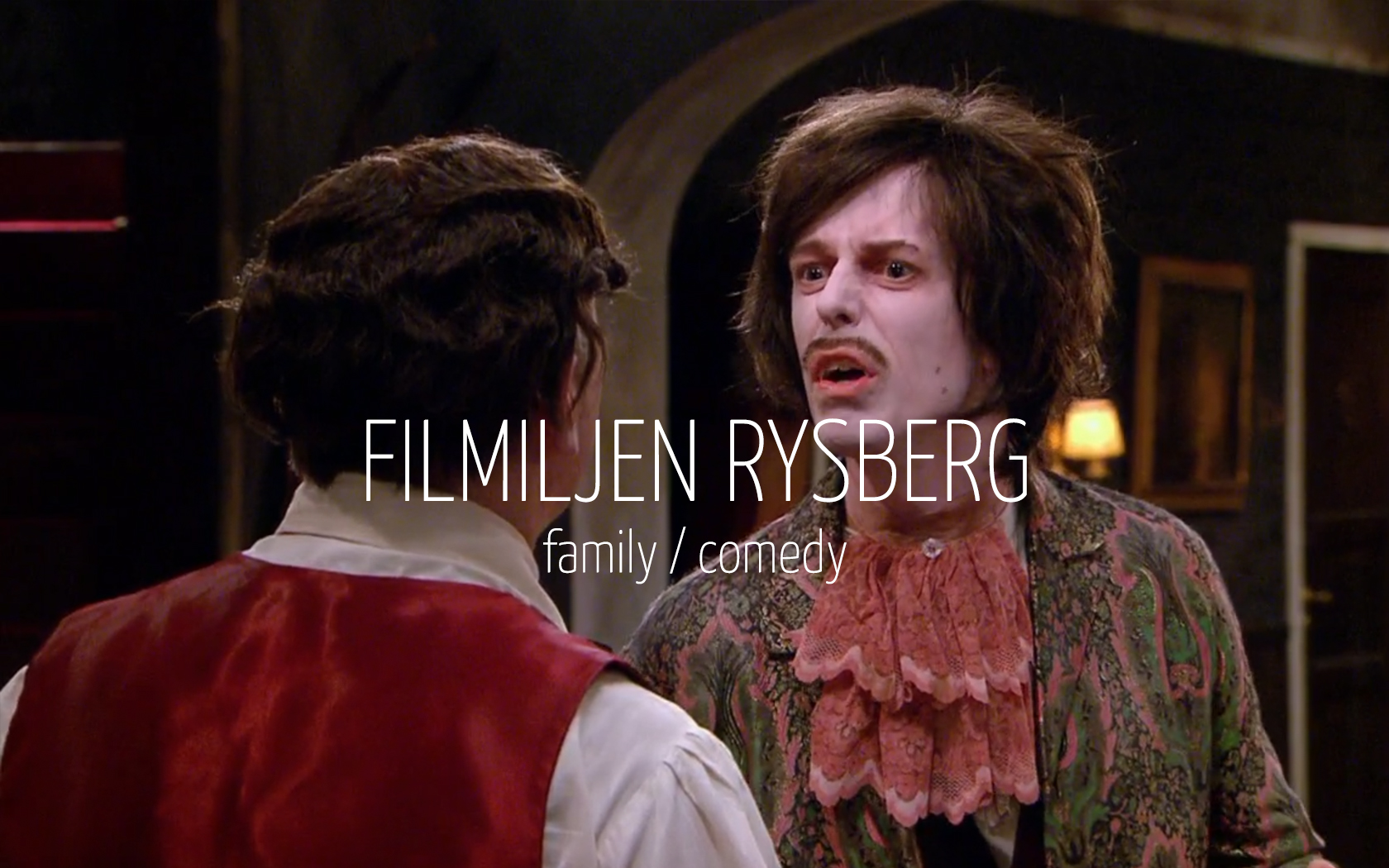 Scandinavian actor Fredrik Wagner as vampire magician in family comedy TV-series Familjen Rysberg