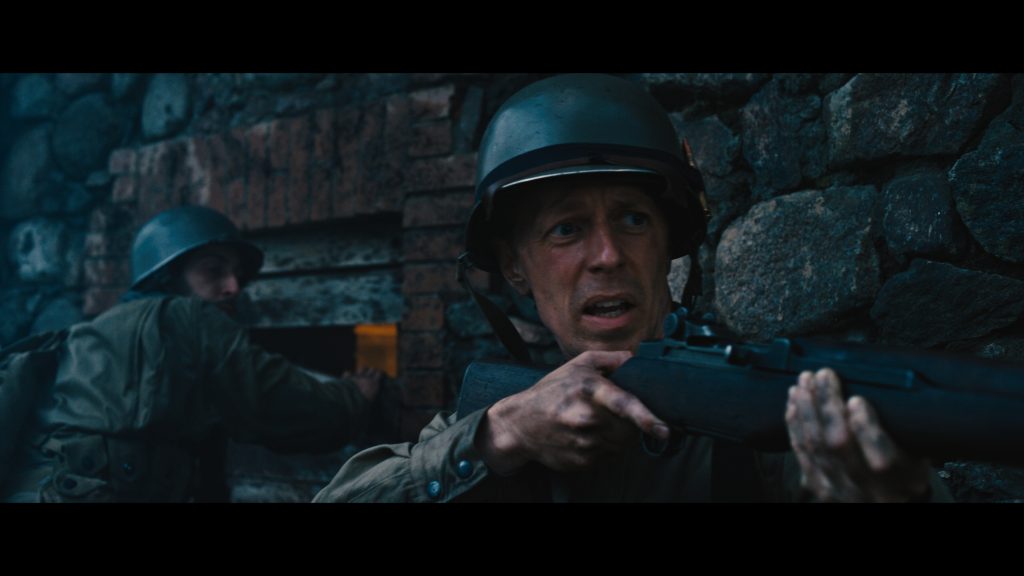 Scandinavian actor Fredrik Wagner and Lorenzo de Moor as American soldiers in drama supernatural war film Warhunt